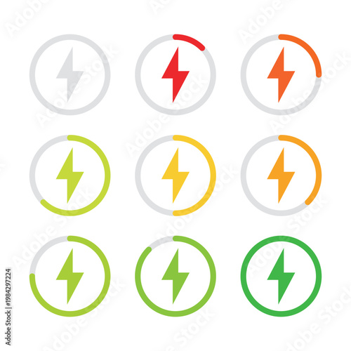 Free Download Battery Charge Level Indicator Vector Illustration - GFXLoad