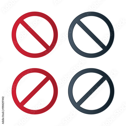 Free Download Gradient Red Stop Sign Vector Illustration - GFXLoad