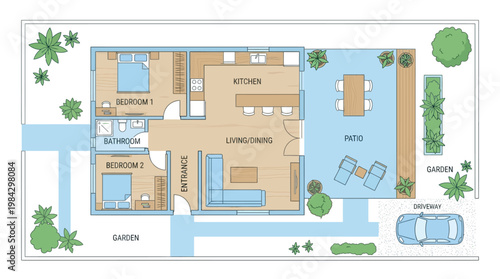 House Floor Plan Architecture Design.
