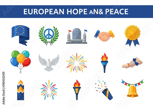 European Union Symbols for Peace, Unity, Celebration, and Diplomacy