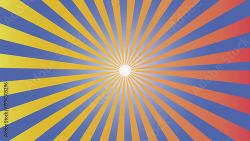 Vibrant circus background with bursting rays a colorful and dynamic design for entertainment and events