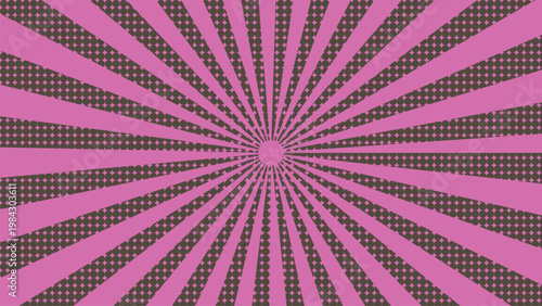 Vibrant pink and brown circus background bursting radial lines for big top event design and entertainment