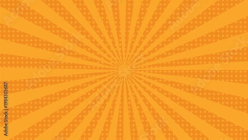 Vibrant orange circus background with bursting rays perfect for big top shows and festive designs