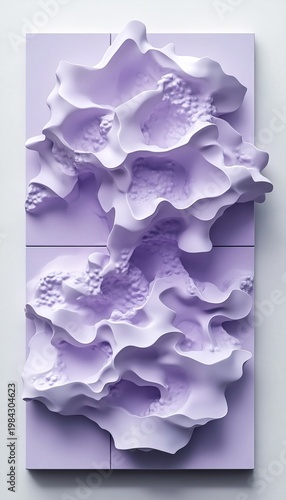 Gentle Lilac Abstract Design with Soft Waves Texture, Perfect for Minimalist Backgrounds and Text