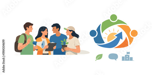 A youth-led initiative where individuals collaborate to raise awareness and promote change within their community, reflecting responsibility, participation, and