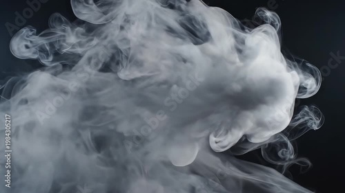 swirling smoke against dark background for commercial backgrounds, digital design, and advertising