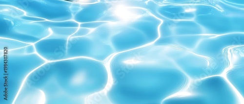 Calm Water Surface Reflections Creating Abstract Patterns with Crystal Clear Waves in Tranquil Pool