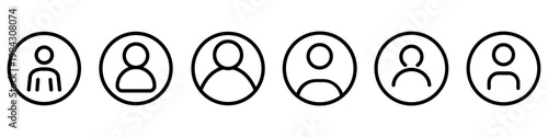 User icon vector set. Profile Illustration sign collection. Account symbol. Avatar logo. Design for web and app.