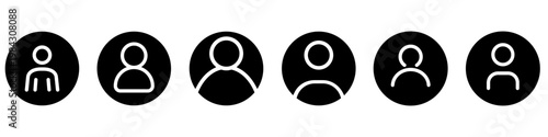 User icon vector set. Profile Illustration sign collection. Account symbol. Avatar logo. Design for web and app.