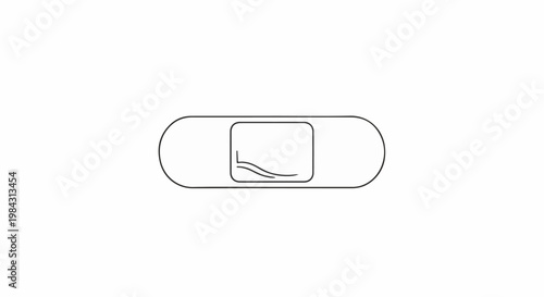 Outline of a medical bandage with a simple abstract design