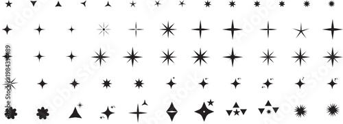 sparks burst or flash stars collection isolated elements.