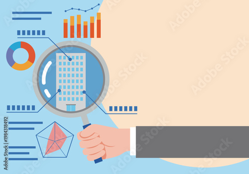 コピースペース付き会社分析のイラスト