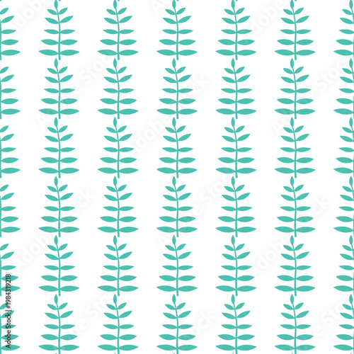 Seamless Mint Leaf Pattern Background - Minimal Botanical Repeat Wallpaper For Fresh Designs