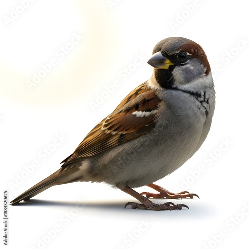 sparrow isolated on white background