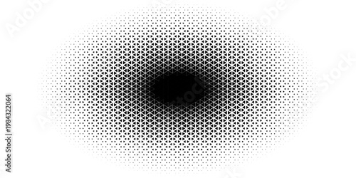 Halftone triangles pattern. Abstract geometric gradient background. Vector illustration