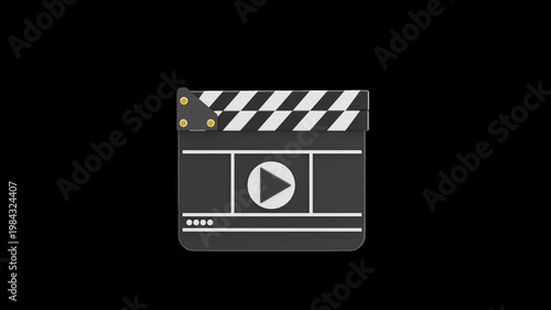 3D Clapperboard | Alpha Channel
