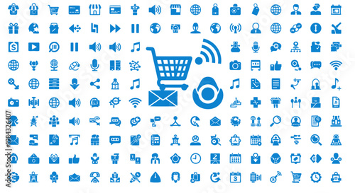 Ecommerce shopping cart icon graphic.