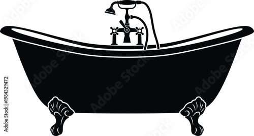 illustration of a bath in a bathtub