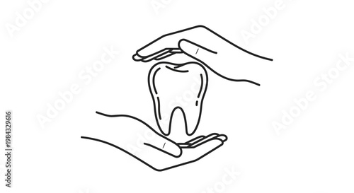Dental Care Tooth in Hands.