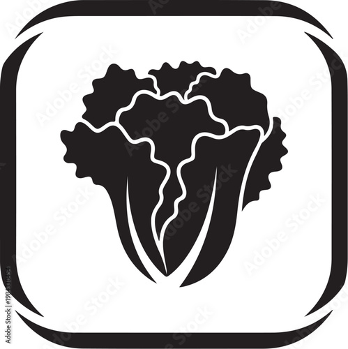 Black cauliflower icon, vegetable symbol, food illustration, white background