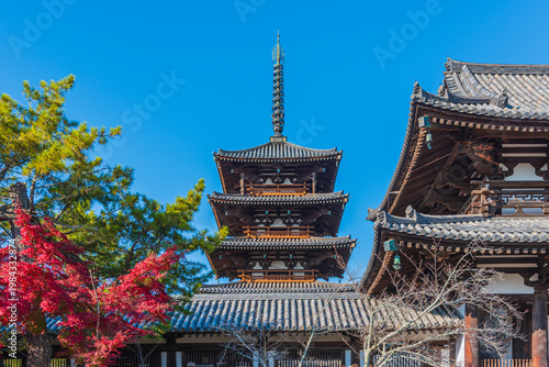 Horyu-ji Temple ,located in Nara is known as the oldest wooden structure in the world. Horyuji was registerd as UNESCO World Heritage site in 1993.