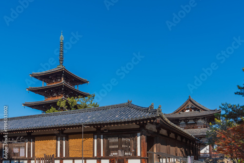 Horyu-ji Temple ,located in Nara is known as the oldest wooden structure in the world. Horyuji was registerd as UNESCO World Heritage site in 1993.