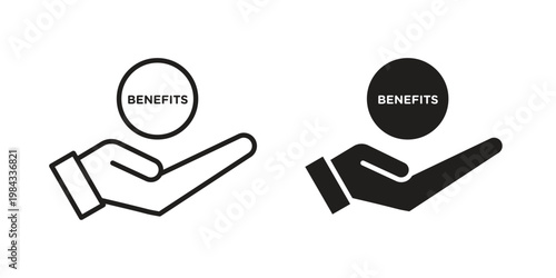 benefits icon, thin line symbol, editable stroke eps 10