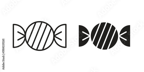 Candy icon, thin line symbol, editable stroke eps 10