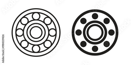 Car bearing icon, thin line symbol, editable stroke eps 10