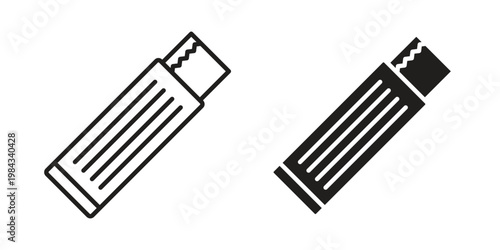 Chew gum icon, thin line symbol, editable stroke eps 10