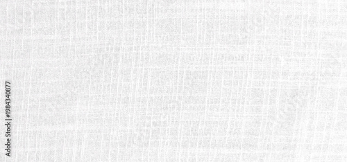 Natural linen fabric texture with woven pattern, realistic vector background. Woven cotton tablecloth backdrop. White grey canvas material with burlap weave for vintage design projects, tissue effect