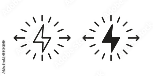 Conflict icon, thin line symbol, editable stroke eps 10