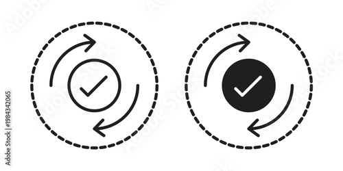Consistency icon, thin line symbol, editable stroke eps 10