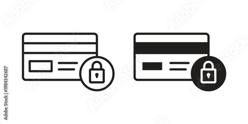 Credit limit icon, thin line symbol, editable stroke eps 10