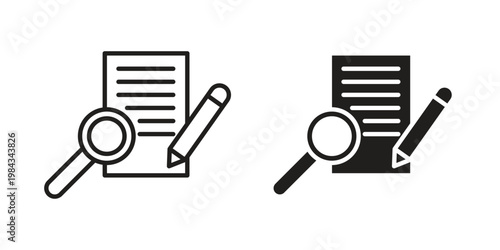 Defining icon, thin line symbol, editable stroke eps 10