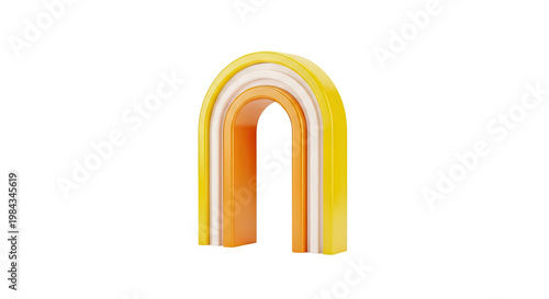 Modern Rainbow Arch Sculpture