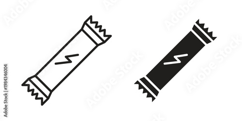 Energy bar icon, thin line symbol, editable stroke eps 10