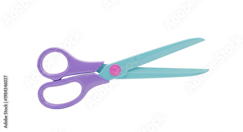 Purple and Teal Scissors with Pink Screw