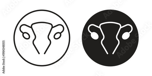 Gynecology icon, thin line symbol, editable stroke eps 10