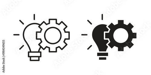 Implement icon, thin line symbol, editable stroke eps 10