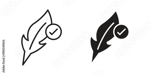 Hypoallergenic tested icon, thin line symbol, editable stroke eps 10