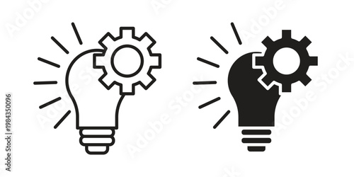 Innovation icon, thin line symbol, editable stroke eps 10