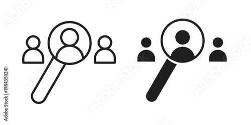 job vacancy icon, thin line symbol, editable stroke eps 10