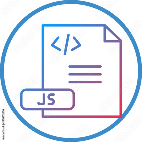 Javascript File Line Icon Style