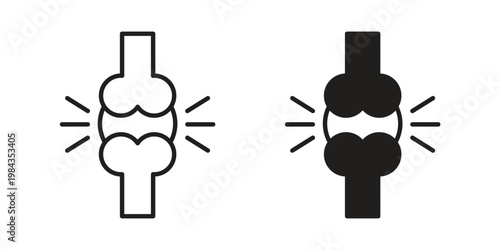 Osteoporosis icon, thin line symbol, editable stroke eps 10