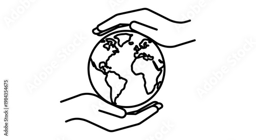 Hands Cradling a Globe Symbolizing Global Stewardship and Environmental Responsibility.