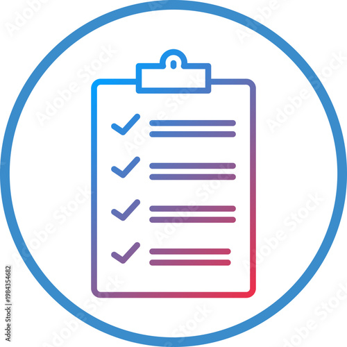 Checklist Line Icon Style