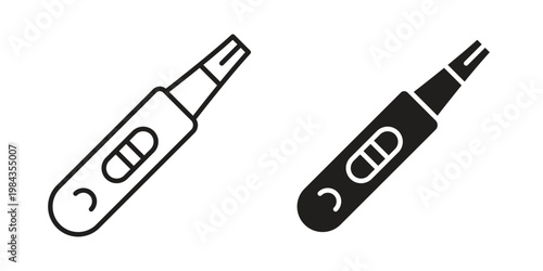Pregnancy test icon, thin line symbol, editable stroke eps 10