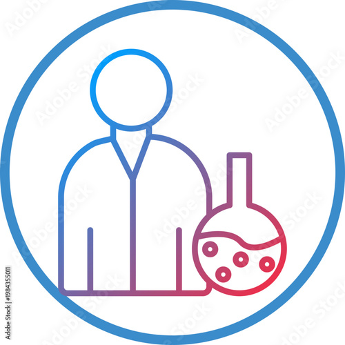 Chemist Line Icon Style