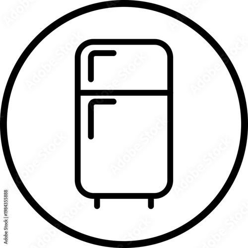 Fridge Line Icon Style